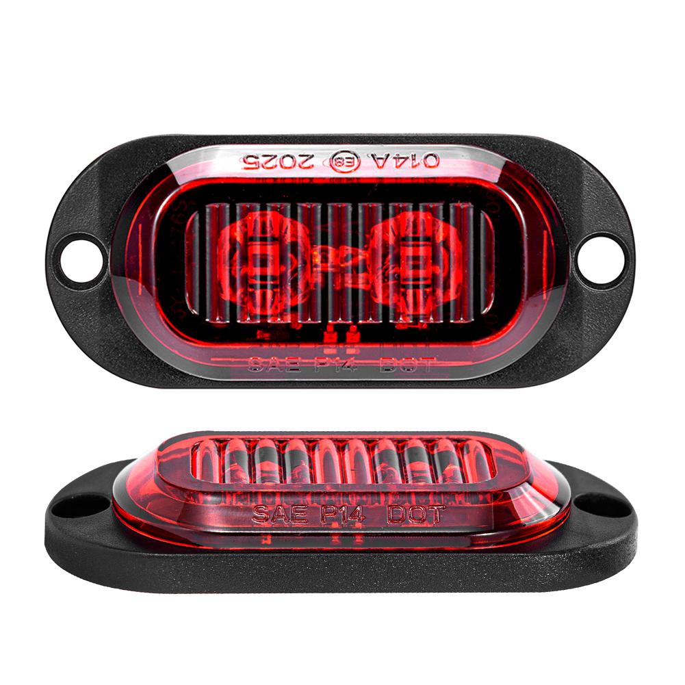 2LED Trailer Truck Side Marker Lights Waterproof Car Lorry Truck Van Bus Safety Warning Signal Light Emergency Lamp
