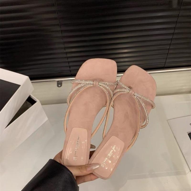 New Style Women's Leopard Narrow Band Women Sandals Wedges Heel Shoes Ladies Casual Dress Sandals Zapatos Mujer