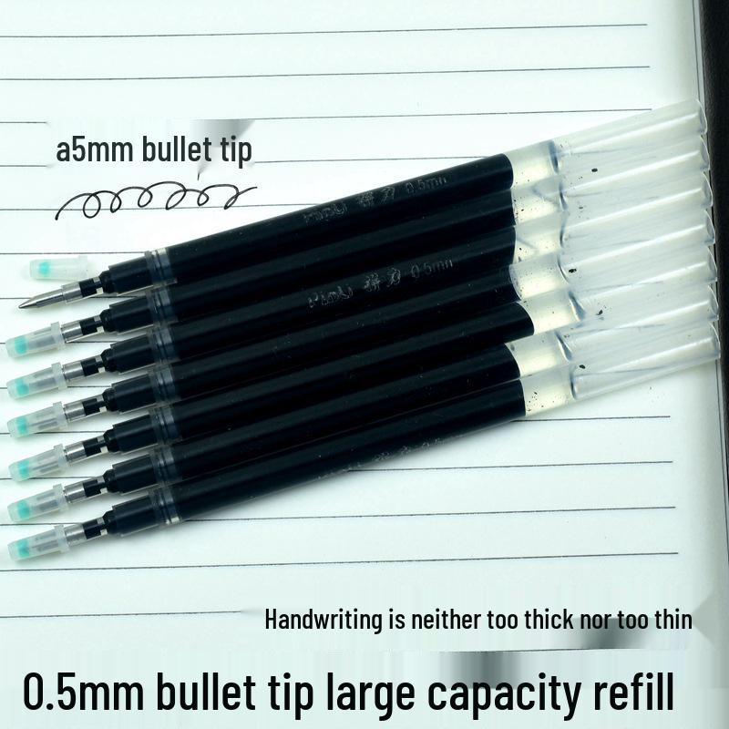 Náplně do jumbo gelových per - Černá a červená, Silný hrot, Velká kapacita (0,5, 0,7, 1,0)