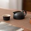 Japanese-style Black Pottery Fair Cup Kung Fu Tea Set Accessories Male Cup Tea Leak Set Simple Ceramic Tea Sea Hand Grab Tea Set