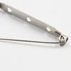 100Pcs Practical Alloy Brooch Bar Backs Safety Pins with Holes for