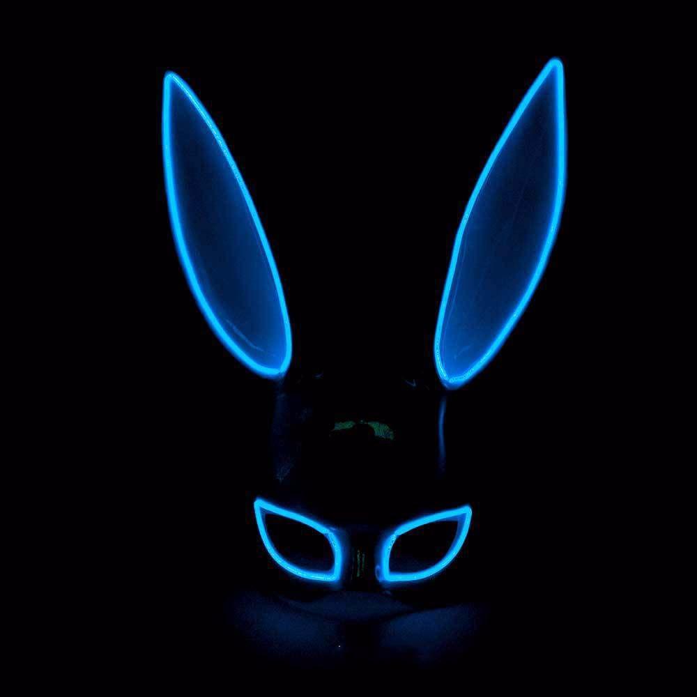 Headwear Mask Bunny Mask LED Light Party Props Led Light up Mask Party Mask Props Cosplay Mask