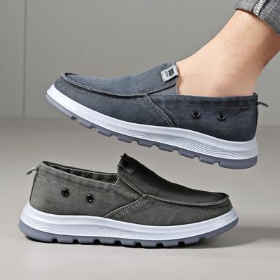 Neue echte alte Peking Stoffschuhe Herren Frühling und Herbst ältere atmungsaktive Canvas Schuhe faule Pedale Papa Freizeitschuhe
