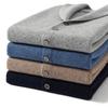 Cardigan da uomo 100% cashmere senza maniche business casual maglia gilet maglione largo Pull Girocollo Top T-shirt basico Pullover