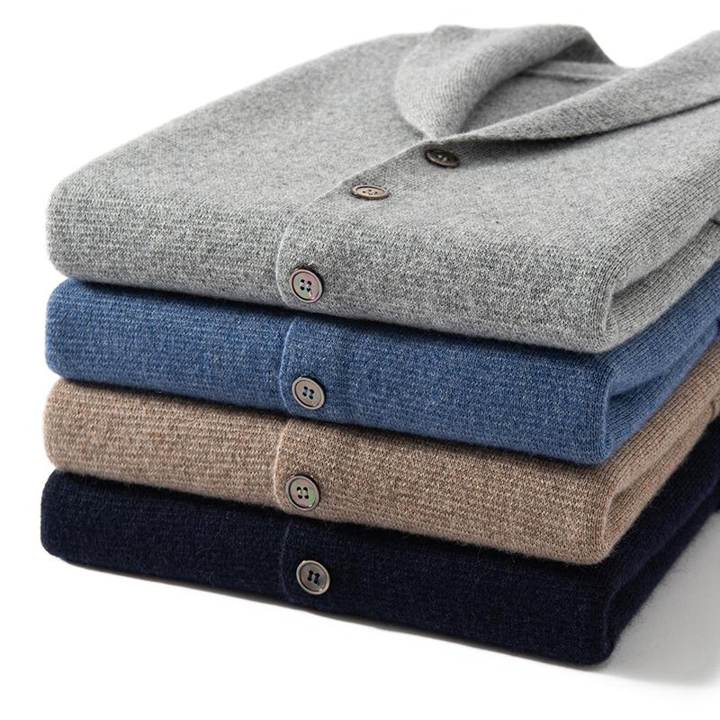 Cardigan da uomo 100% cashmere senza maniche business casual maglia gilet maglione largo Pull Girocollo Top T-shirt basico Pullover