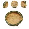 Woven Basket Tray Multipurpose Round Fruit Basket for Kitchen Home Party