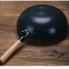 Wutuo 34cm Raffinierter Eisen Wok mit flachem Boden