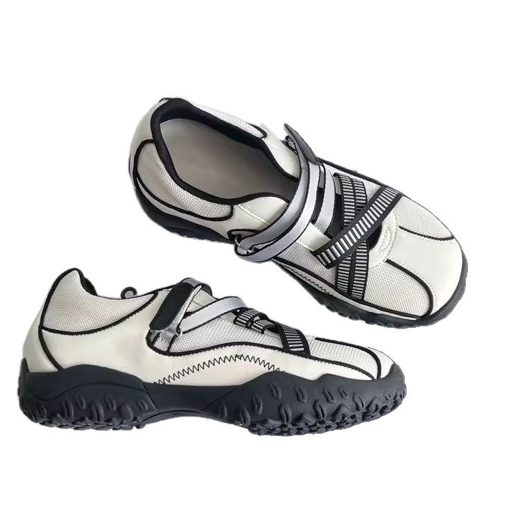 Silver Ballet Sneakers Sandals Women's Shoes 2025 New Summer Height Increase Mary Jane Shoes Hollow German Training Women's Shoes