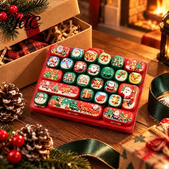 Sensory Fidget Tools for Boredom Christmas 26 Keys Keyboard Toy Keychain, Click Keyboard, Portable Stress Relief Toys Adults Toy, Stocking Stuffer