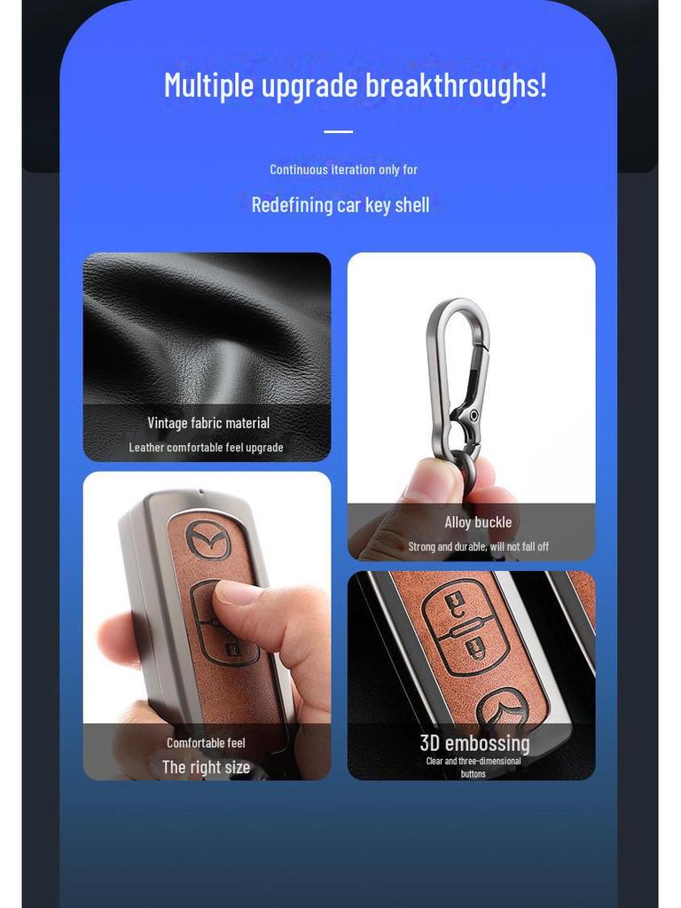 Mazda Angkesaila Key Cover for CX-4, Atez, CX-5, Mazda 3, and Creative 6