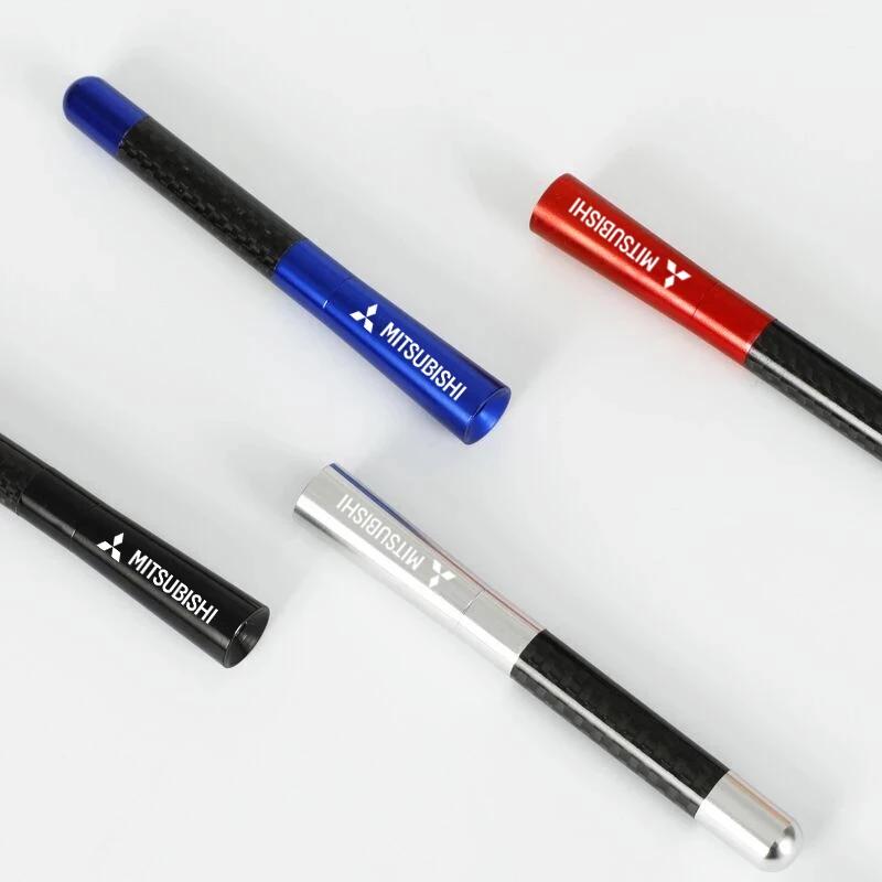 12cm Short Stubby Mast Carbon Fiber Radio Antenna For Mitsubishi asx lancer outlander pajero Accessories Car Styling