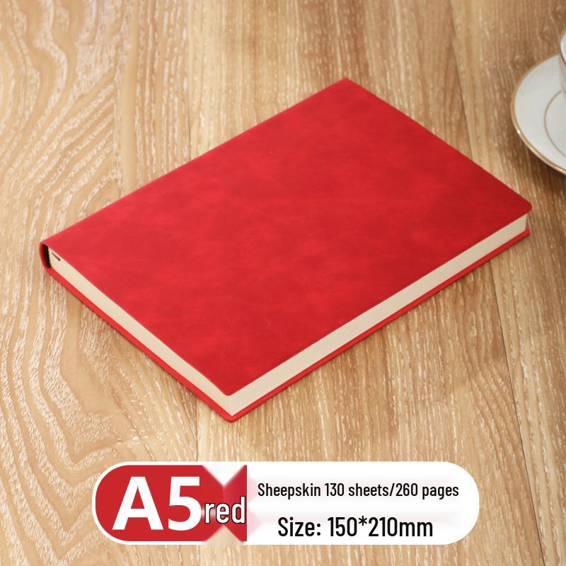 A5 Notitieboek met Aangepast Logo van Zacht PU Leer Schapenvacht voor Kantoorvergaderingen