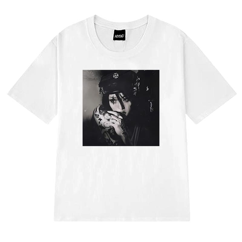 Horká zpěvačka YEULE Evangelic Girl Is A Gun Album Tričko Pánské Dámské vintage Oversized trička s krátkým rukávem Unisex 100% bavlna Topy