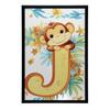 Plakat Wesoły Małpiszonek Na Literze J Plakat Wesoły Małpiszonek Na Literze J, 40X50 Cm, Bez Ramy, Papier Matowy 230 Gsm