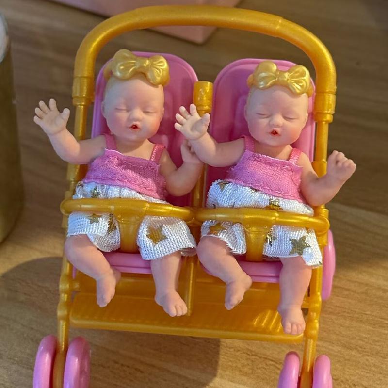5 Surprise Small Baby Series 2 Silicone Baby Doll  Egg With Cradle Stethoscope Nursery Playset For Kids Toddlers