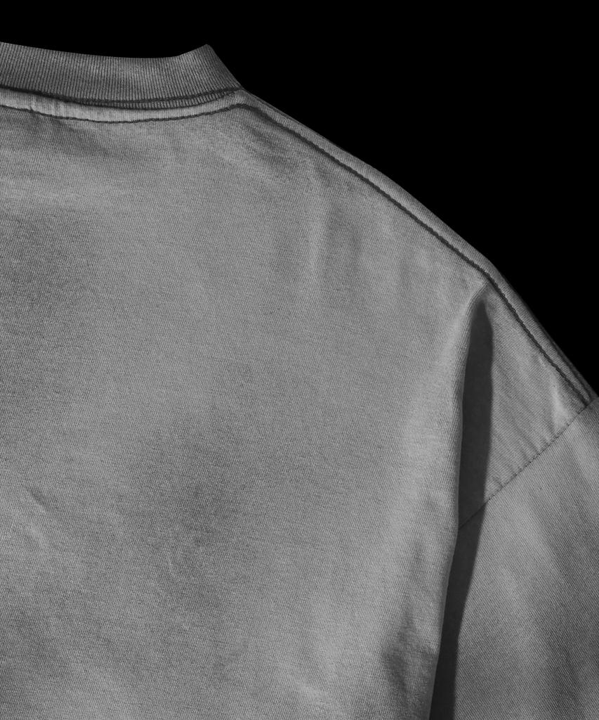 RAR Semi-Crop Vintage Faded Round T-Shirt_Dusty Gray