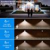 30LEDs Superhelle Kaltlicht Solar-Induktionsstrahler mit 3 Modi Solarstrahler Außen Solar-Rasenleuchten für Garten