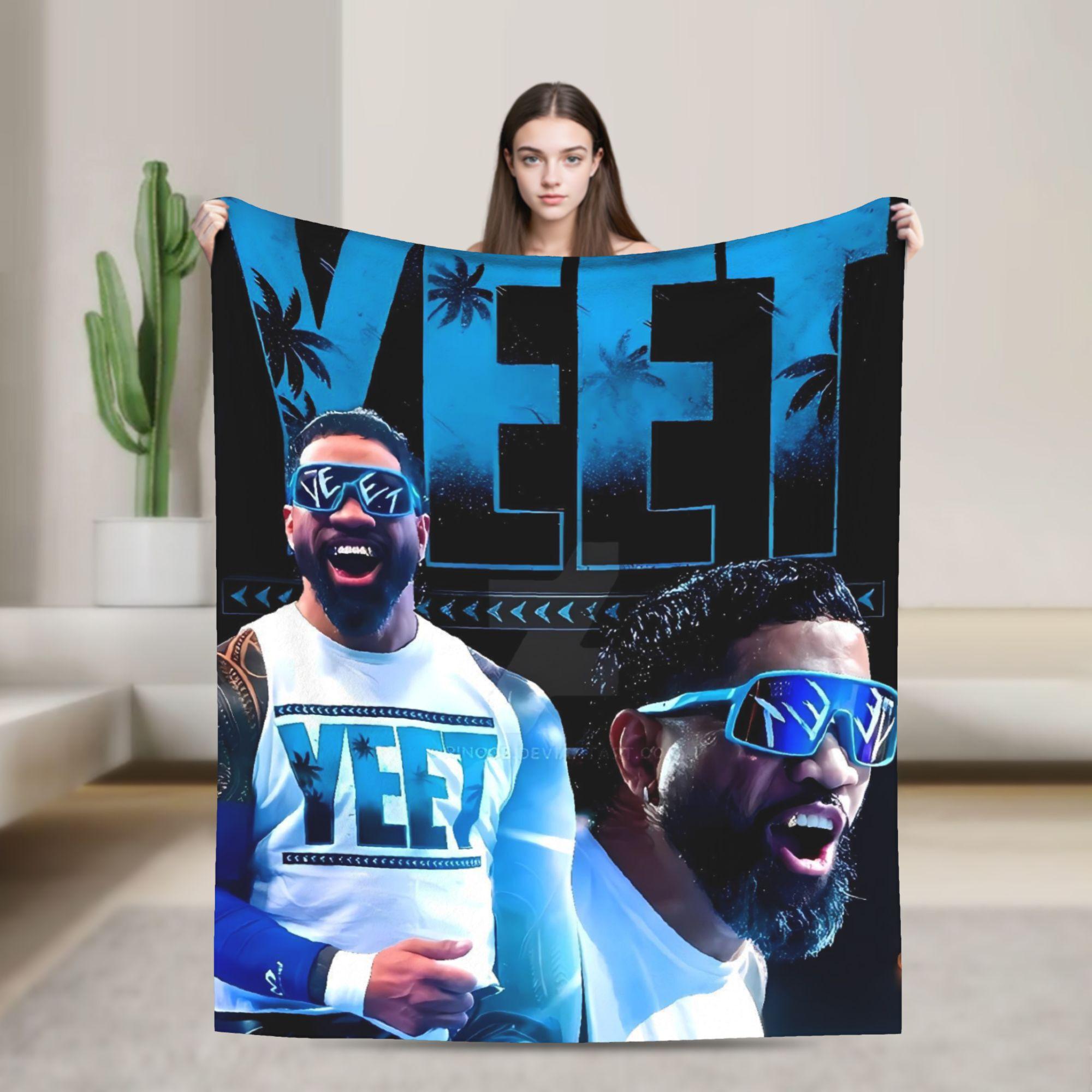 

JEY YEET USO Wrestling Plush Blanket Girls Boys Flannel Throw Blanket For Bedroom Warm Soft Quality Bedspread Gift Idea 30x40in