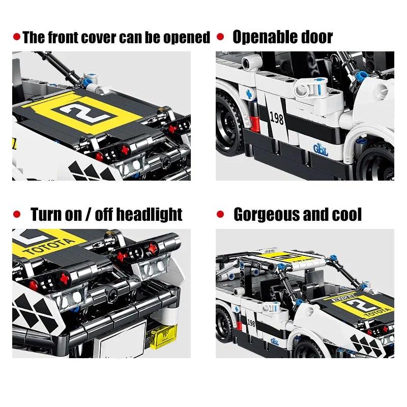 462Pcs KAZI Technical Pull Back Mechanical Racing Car Building Blocks Classical Off-road Racer Vehicle Bricks Toys For Children