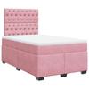 VidaXL Sommier à lattes de lit avec matelas rose 120x190 cm velours, lit, lit à plate-forme, lit à panneaux, meuble de 3293169