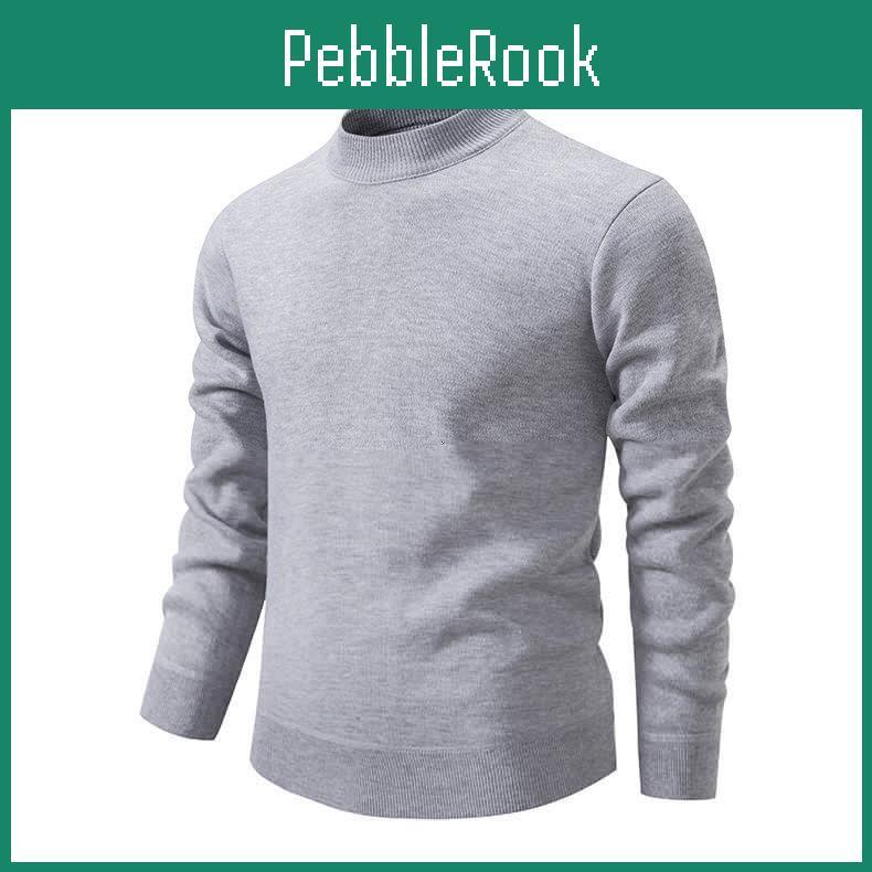 And Mens Winter Autumn New Slimfit Solidcolor Semiturtleneck Knitted Sweater Mens Sweater Bottoming Shirt Mens