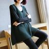 Damen Frühling und Herbst Große Größe Pullover Strickpullover Lose Ärmelloses V-Ausschnitt Bottoming Shirt