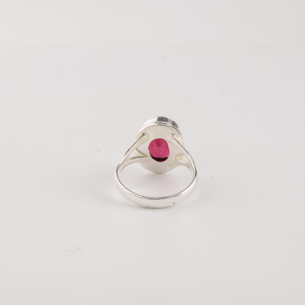 Natural Pink Rubellite Gemstone 925 Sterling Silver Handmade Women's Jewelry Promise Ring For Her RR-80-10
