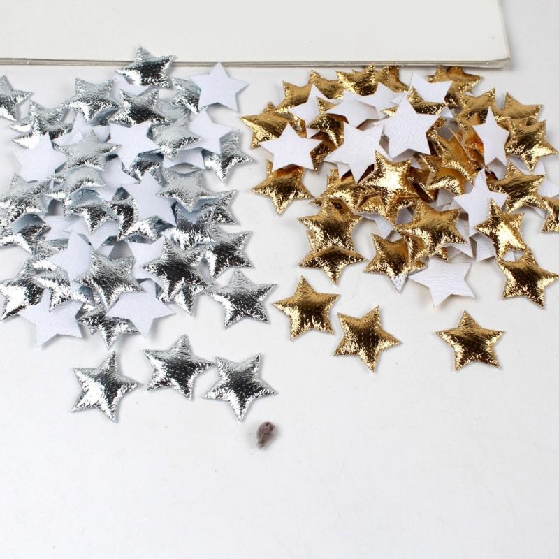 5 Packs Star Patches Iron On Patches Star Appliques Craft Supplies for Christmas Wedding Decoration Scrapbooking
