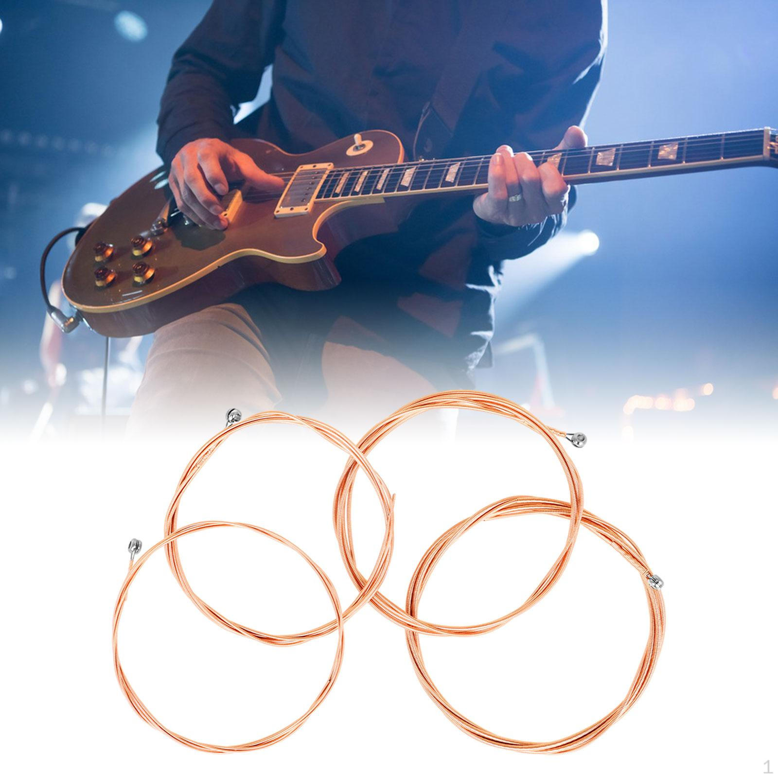 

4 шт. сменные басовые струны, прочные акустические медные обмотки «сделай сам» для