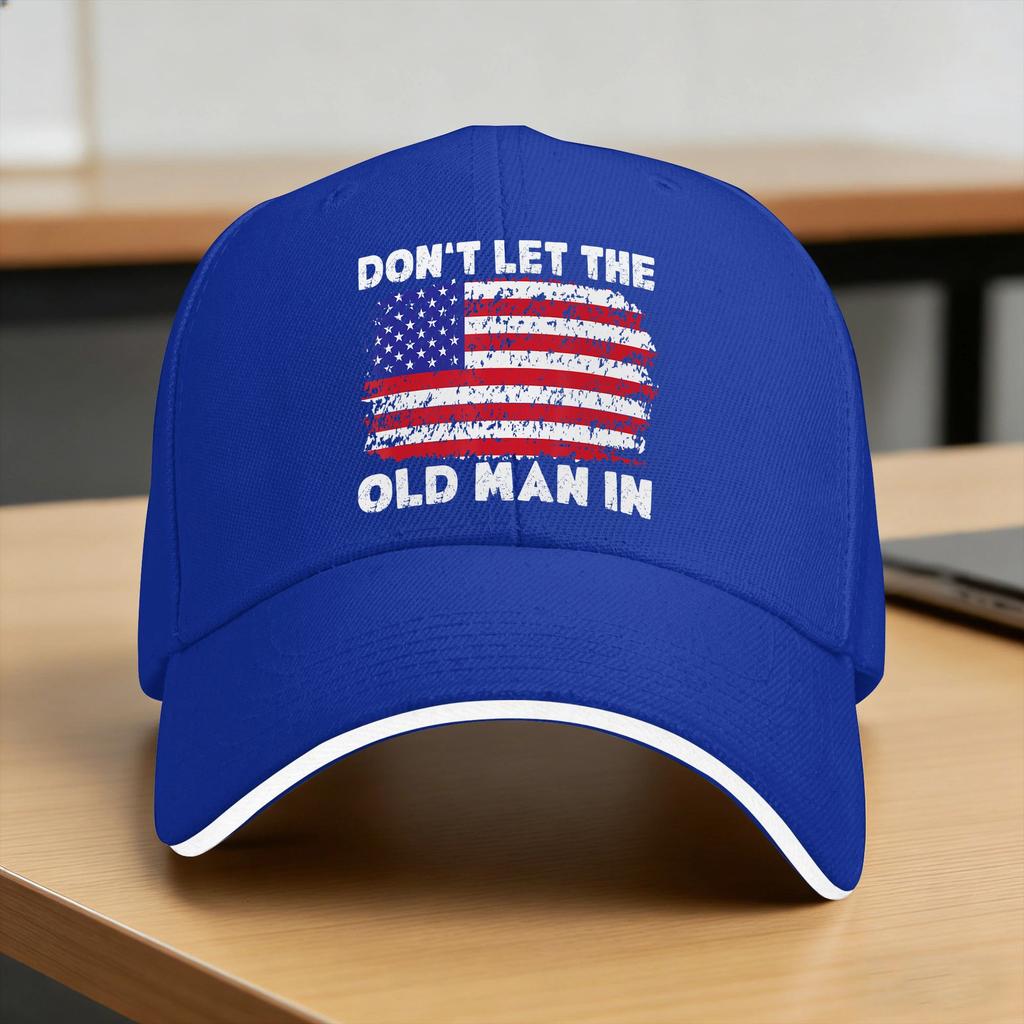 Dont let The Old Unisex in Vintage American Flag Casual Baseball Cap Hats Summer Women Unisex Baseball Caps