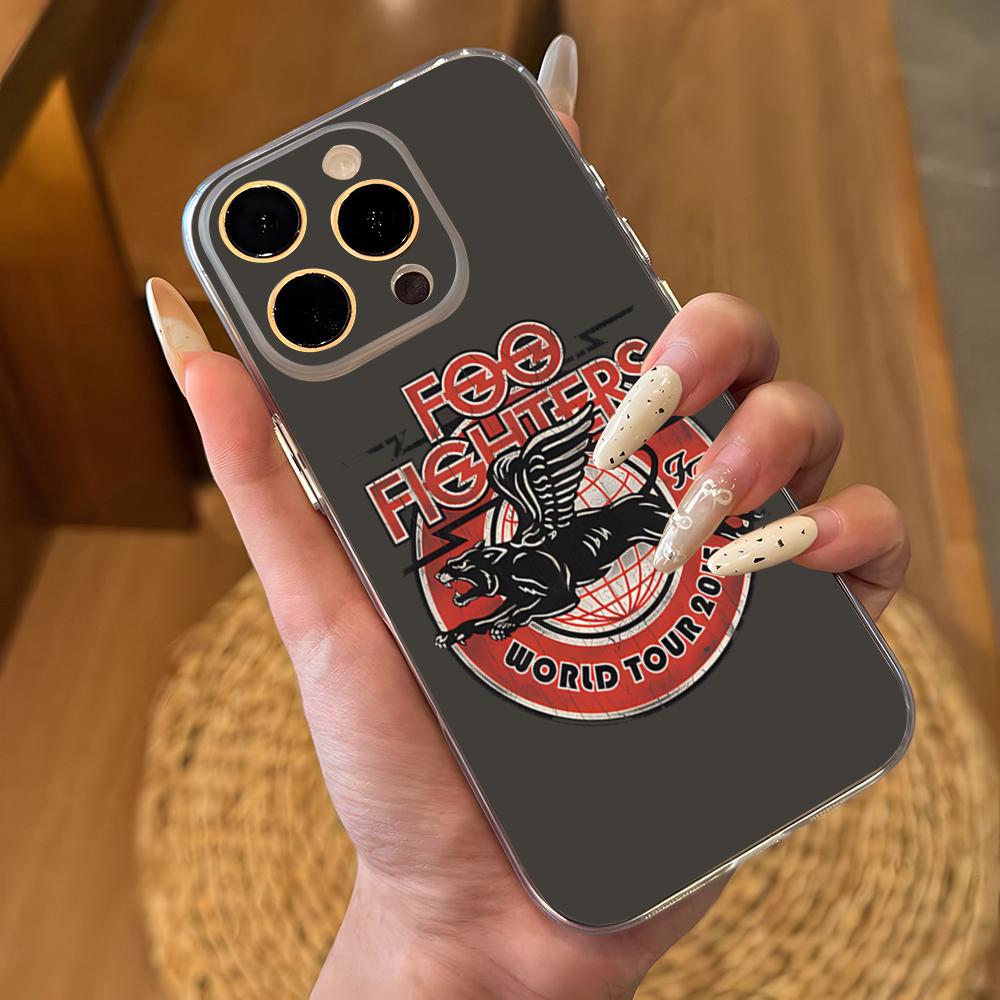 Foo Fighters Band Phone Case For IPhone 17 16 Pro Max 15 14 13 11 12 Mini Xs X Xr 7 8 Plus Se Transparent Cover