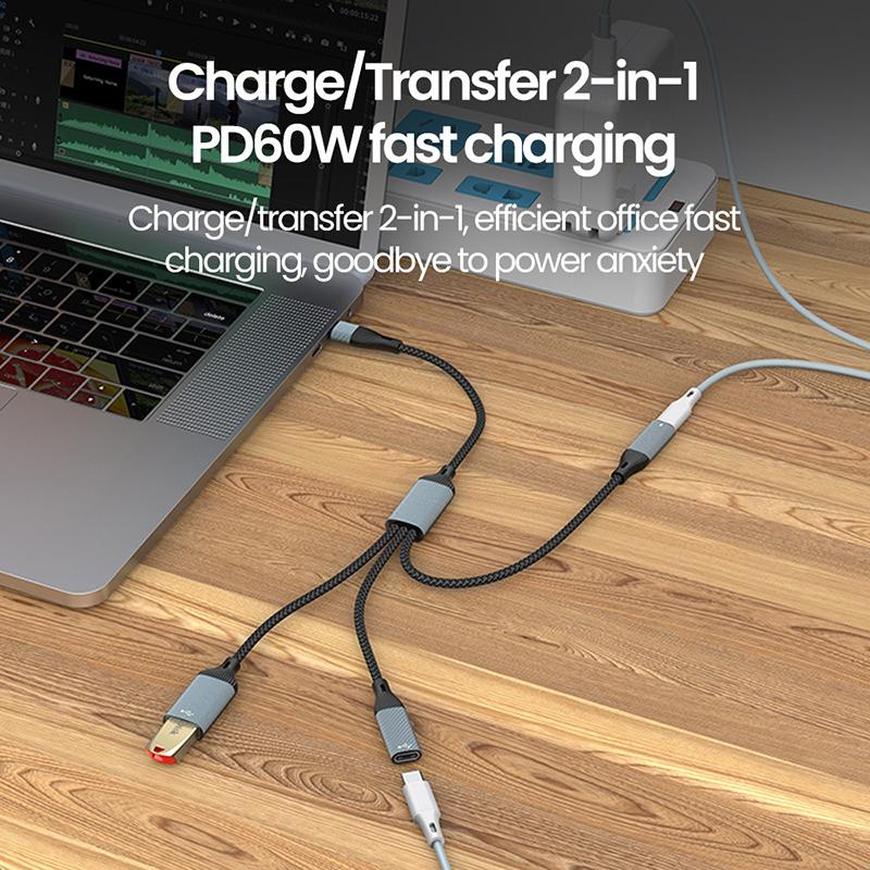 Usb Type C Hub Multiple Splitter Adapter Otg Data Transfer 3/2 Port Usb Power Charging Hub Cable Connector Adapter