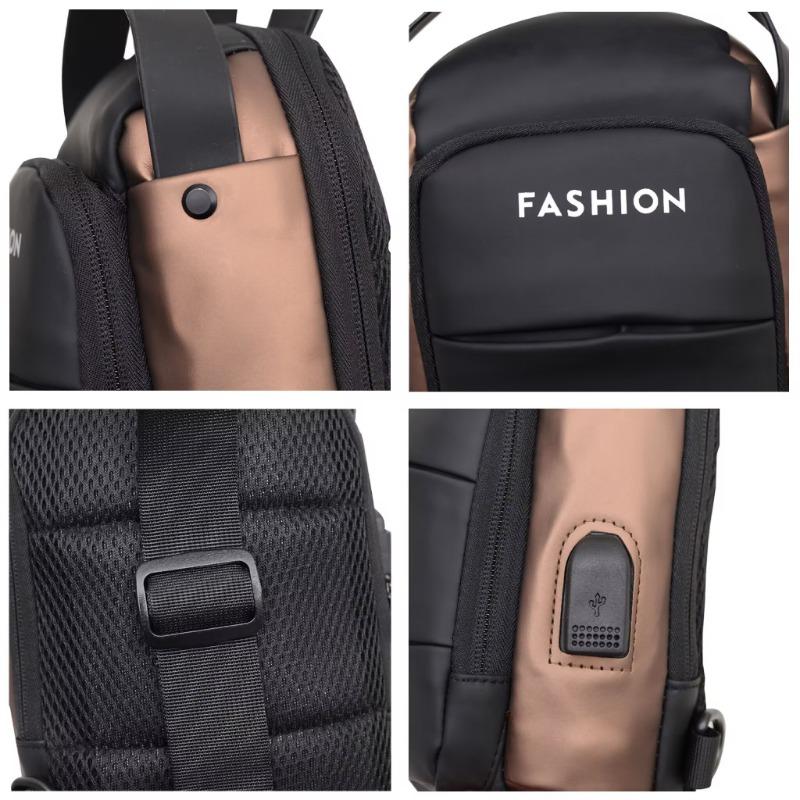 Lightweight Casual Chest Bags For Men Portable Minimalist Anti Theft Password Lock Small Shoulder Bag Waterproof Men'S Sling Bag