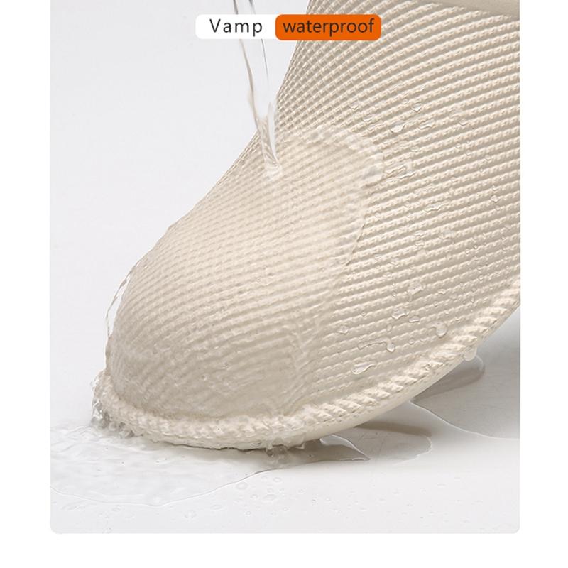 Men's Women's Cotton Slippers Warm Winter Casual Leather Shoes Waterproof and Non-slip Indoor Outdoor Walking Cotton Shoes 36-46