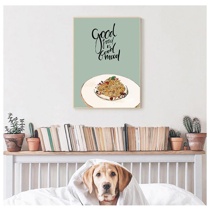 Abstraktes Heimdekorationsplakat, chinesisches Restaurant, Knödel, Essen, Hd-Druck, Ölgemälde, Wandküche