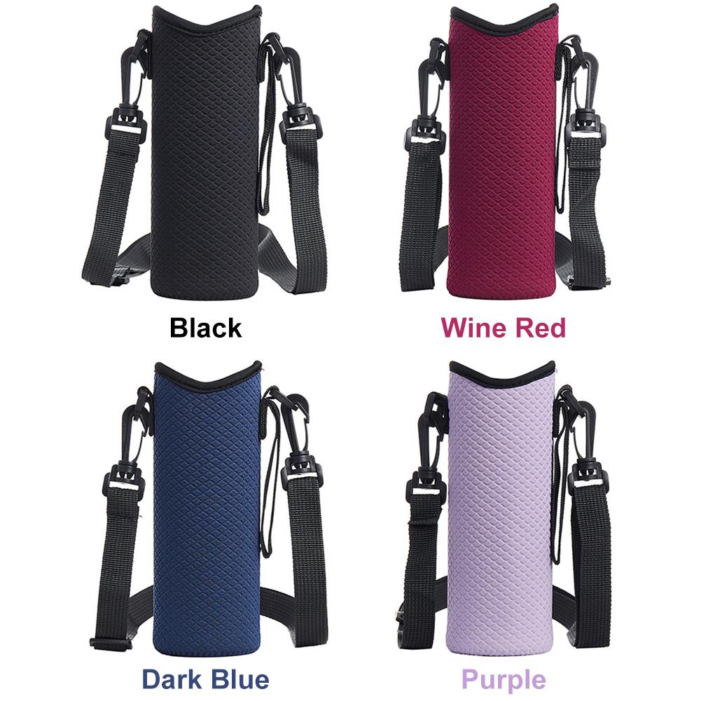 1Pcs Water Bottle Bag With Adjustable Shoulder Strap Water Bottle Sleeve Anti-Slip Insulated Water Bottle Pouch For 24oz Cup