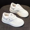 Genuine Leather Small White Shoes Women Thick Bottom Sports Leisure Board Shoes