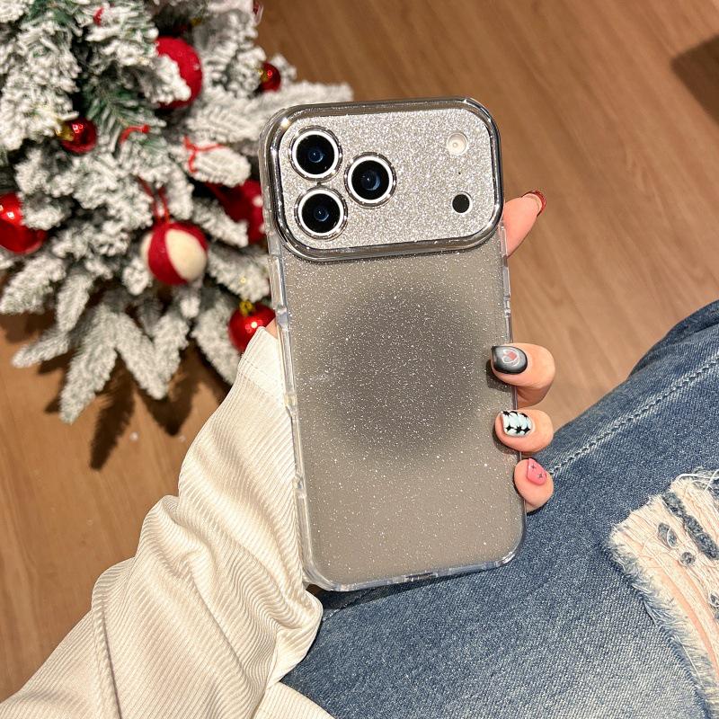 

Glitter Jelly Semi-Transparent Case for iPhone 17 Pro/16 Pro Max/15/14/13 iPhone 14/13