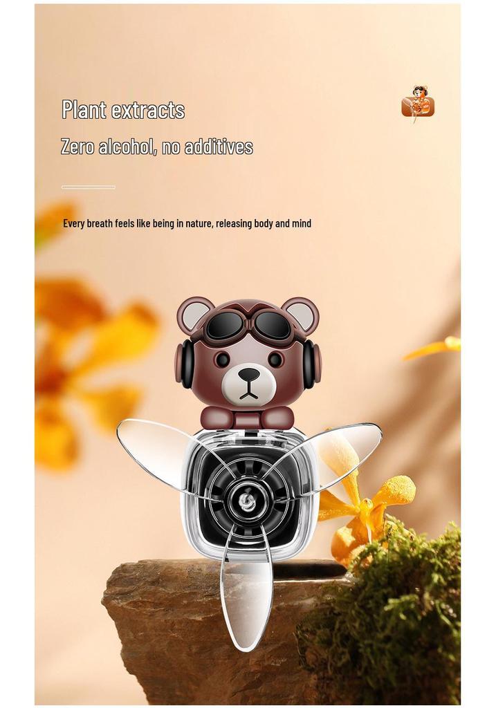 Bear Car Freshener Vent Perfume and Ornament Diffuser Fan