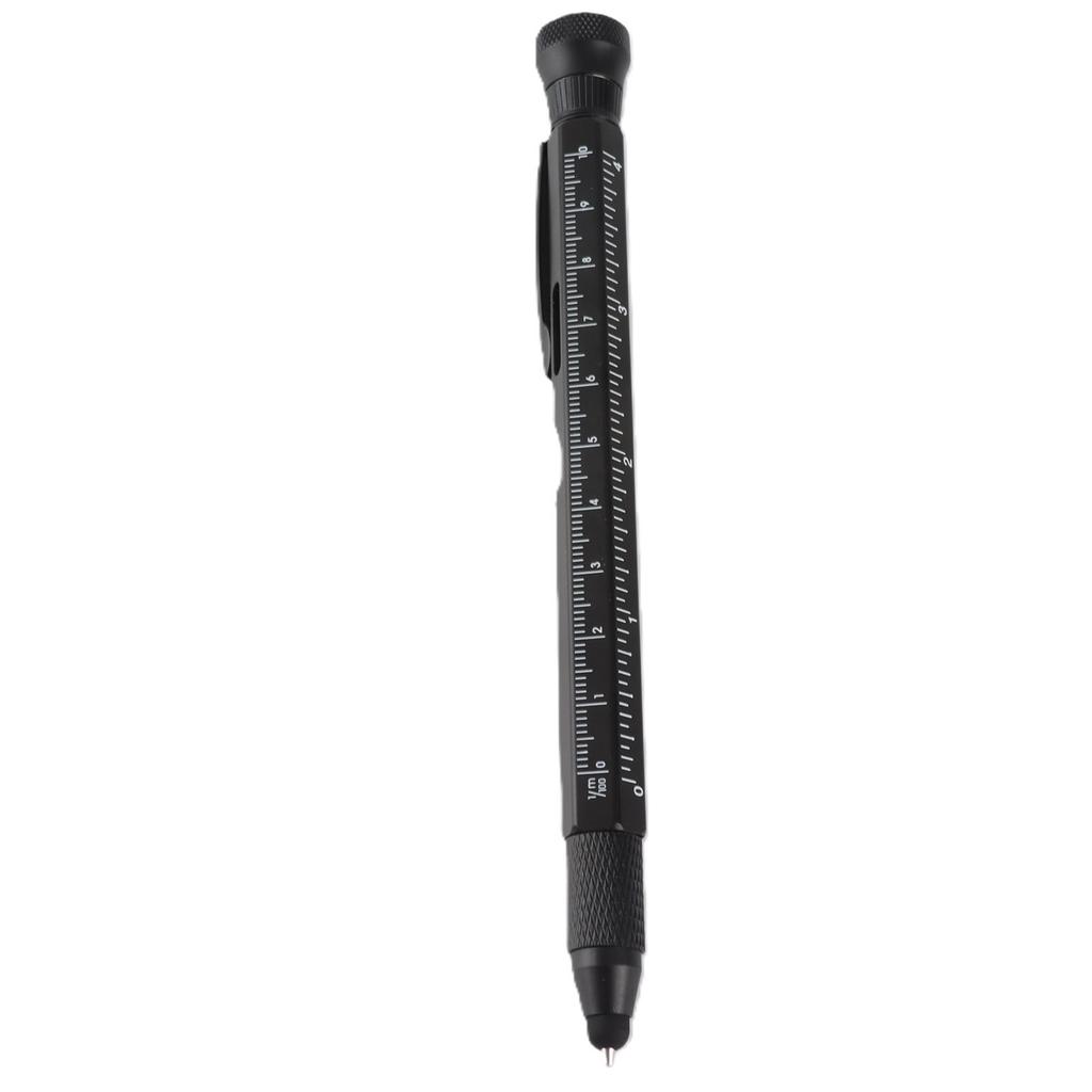 12 In 1 Multitool Pen Ballpoint Multi Tool Pen with LED Light Screwdrivers Level Ruler Bottle Opener 2 Ink Refills