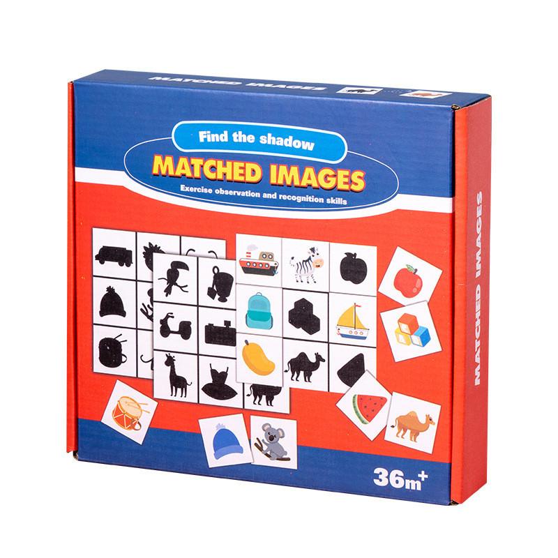 Shadow Wooden Animal Matching Puzzle Game Family Interactive Toy Educational