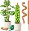 Zestaw 2 słupków mchowych do podpory rośliny Monstera, Bezrdzeniowe aluminiowe tyczki podporowe do roślin, Solidne tyczki do trenowania i uprawy pionowej roślin pnących w pomieszczeniach