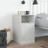 VidaXL Bedside Table White 34.5x39x62 Cm Steel 841773