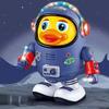 Dancing Space Ducks Toy With Music Lights ,1-3 Year Olds Educational Interactive Waddling Ducks Space-Themed Design For Kids
