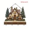 DIY Painted Patterns Home Storage Wall Hangings Cute 2D Flat Room Decor Wooden Moving Gift Storage Hooks DIY Hooks 30x23cm