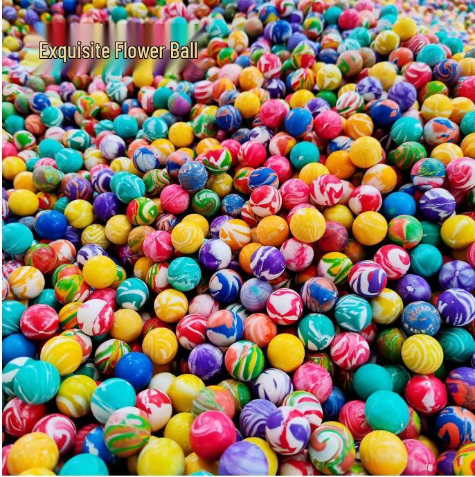 Elastic Cartoon Rubber Bouncing Balls, Extra Large, 50-Pack for Capsule Toy Machines