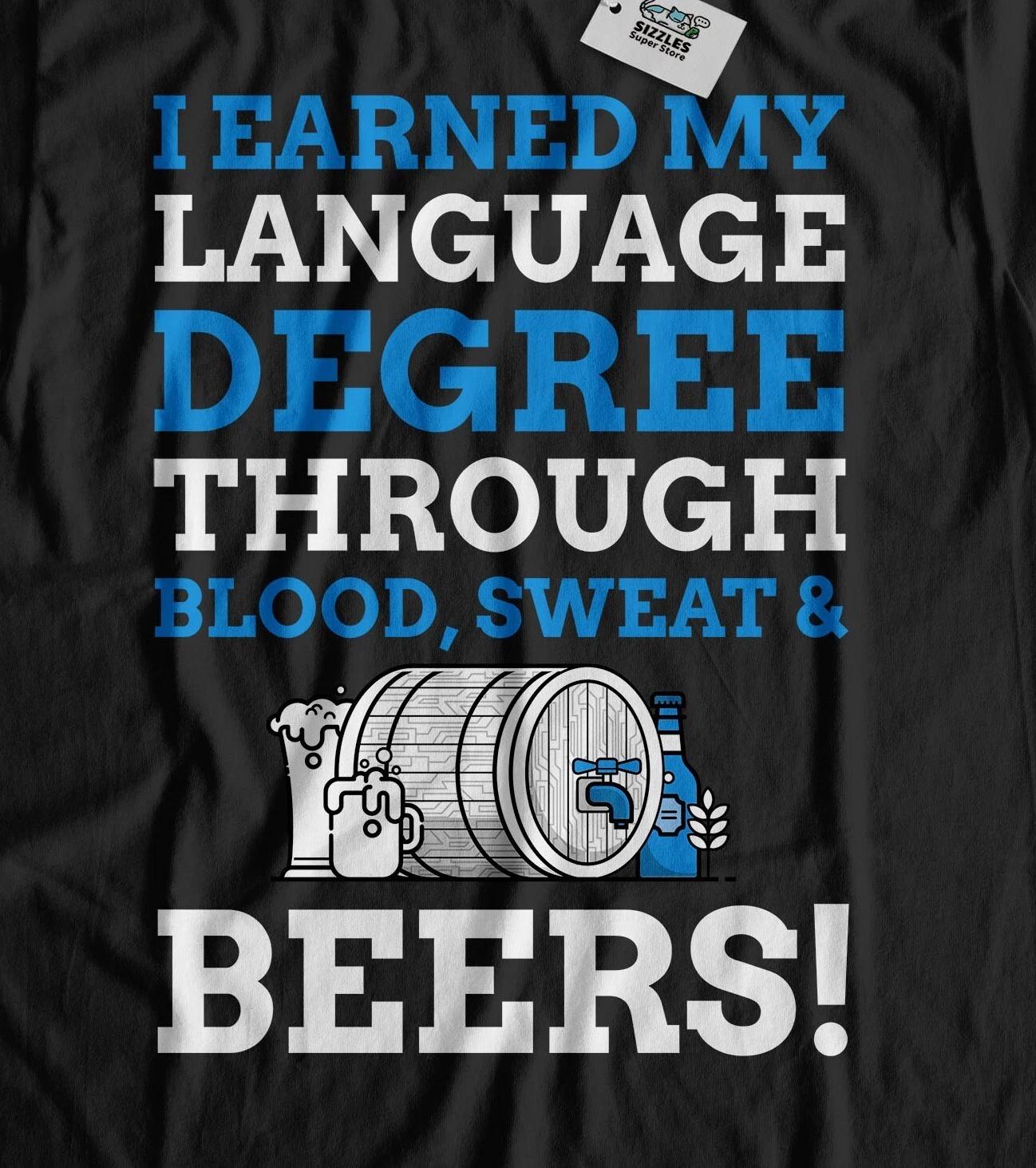 Unisex Funny Language Degree T-Shirt Bilingual Graduate Gifts 3XL