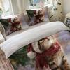 Christmas Cat Bedding Set Printed Duvet Cover Set Soft Single Twin Size Home Decor Duvet Cover Set Cute Birthday Gift For Girls