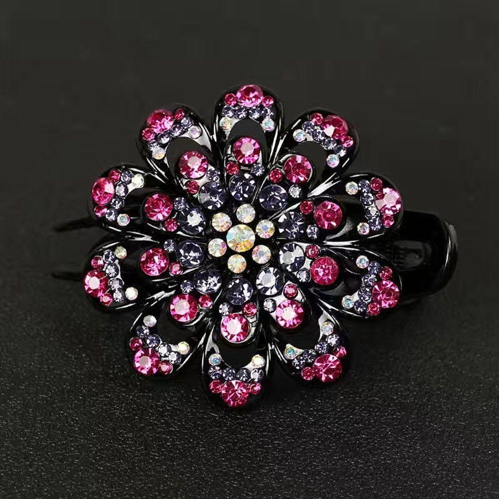 Headwear Korean Style Hairpin Female Hair Accessories Rhinestone Duckbill Clip Flower Hair Clip