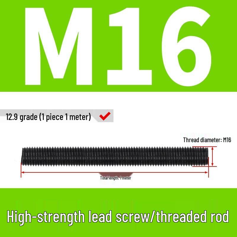 High-Strength Full Thread Screws and Rods: 8.8, 10.9, 12.9 Grade